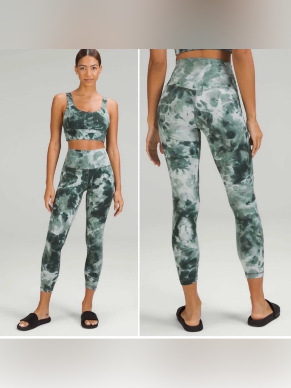 lululemon athletica Green Tie-Dye High-Rise Leggings
